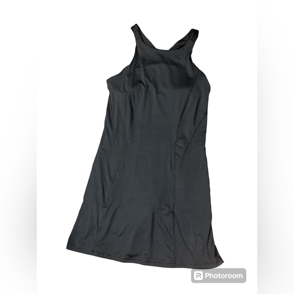 All in Motion Black Tennis Dress w/ Lined Biker Shorts and Pockets Size Small